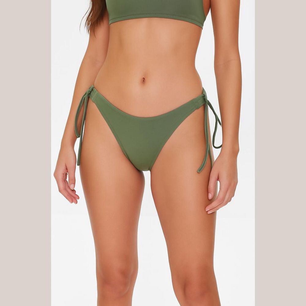 Forever 21 Swim Bottoms - Women's 2X - Hunter Green Tie Side